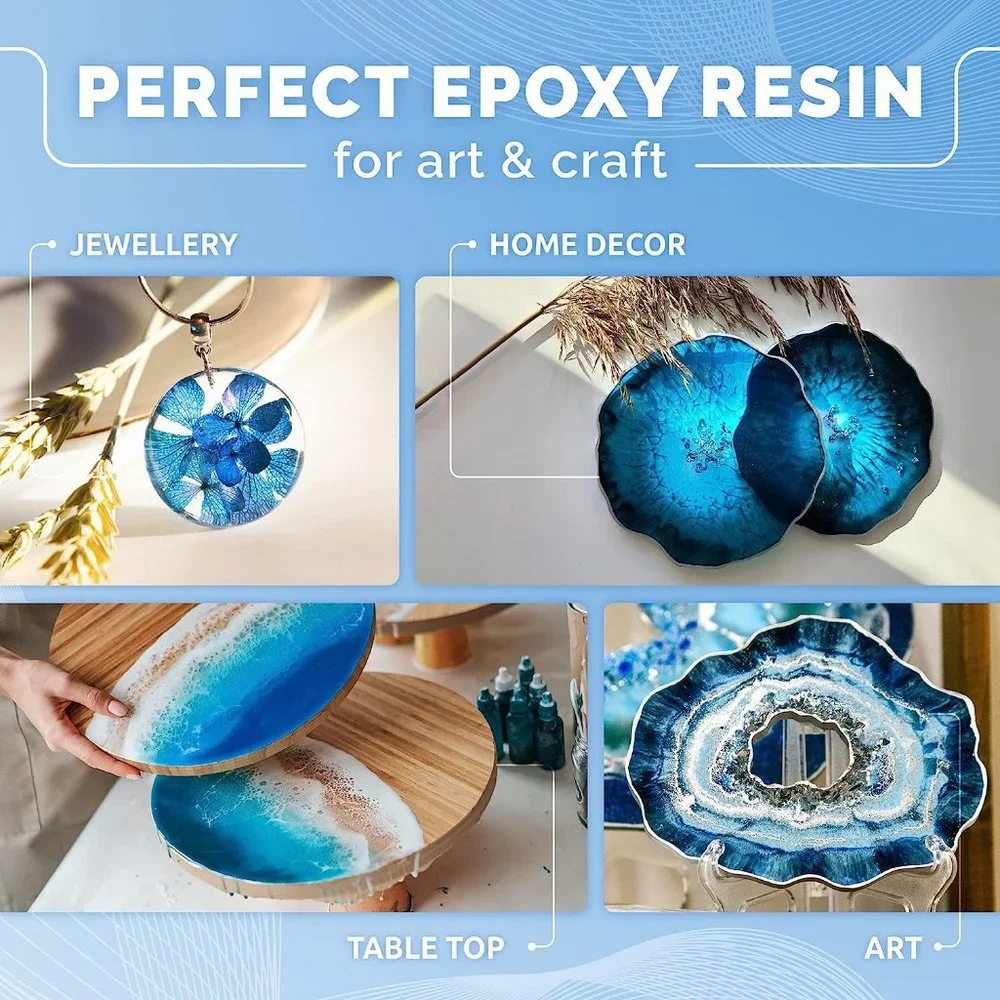 Craft Resin 34Oz Epoxy Resin Kit - Crystal Clear + Hardener for DIY Art Mold NEW